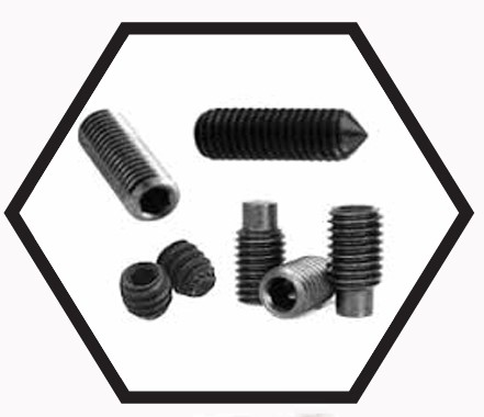 Socket Set Screws – Allen Grub Screws for Clamping Pulleys, Gears and Collars on Shafts – Pointed, Flat or Cup Point Options, High Tensile Steel, Metric and Inch Threads, Black Finish, Internal Hex Socket Drive